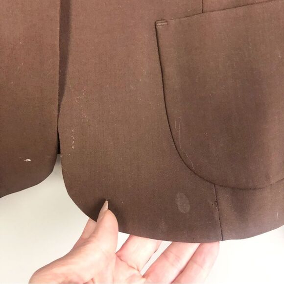 TRINA TURK | Single Button Flare Sleeve Chocolate Brown Blazer Women’s Size 2 - Picture 7 of 9
